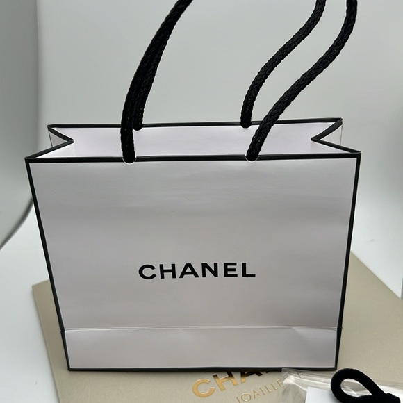 Hair Tie Beauty Chanel Or Wristband & Small Shopping Bag Gold CC Rhinestones - Picture 15 of 17